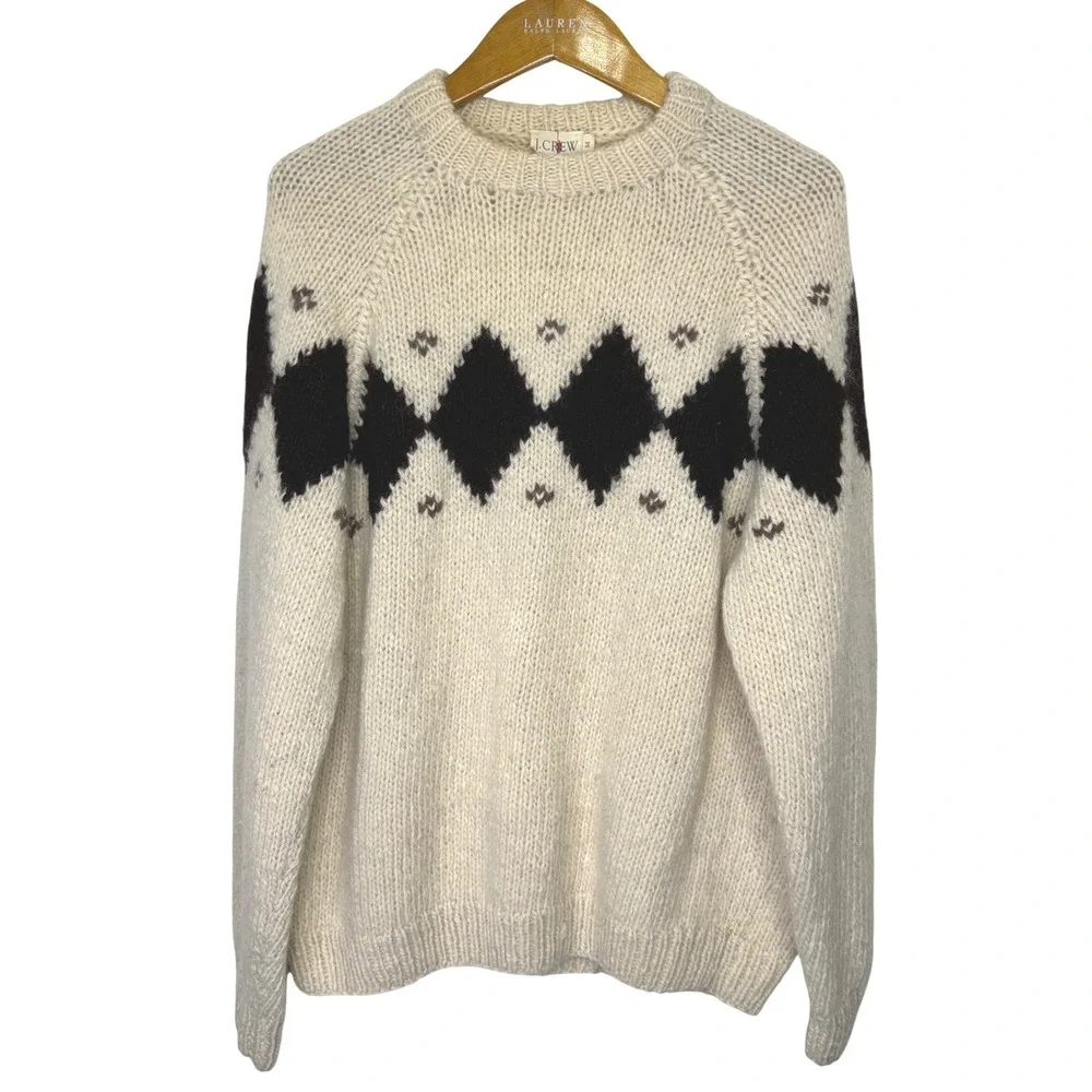 Vintage J. Crew Oarsman Chunky Wool Sweater Mens Medium Crewneck